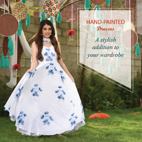 Handpainted dresses - a stylish addition to your wardrobe.