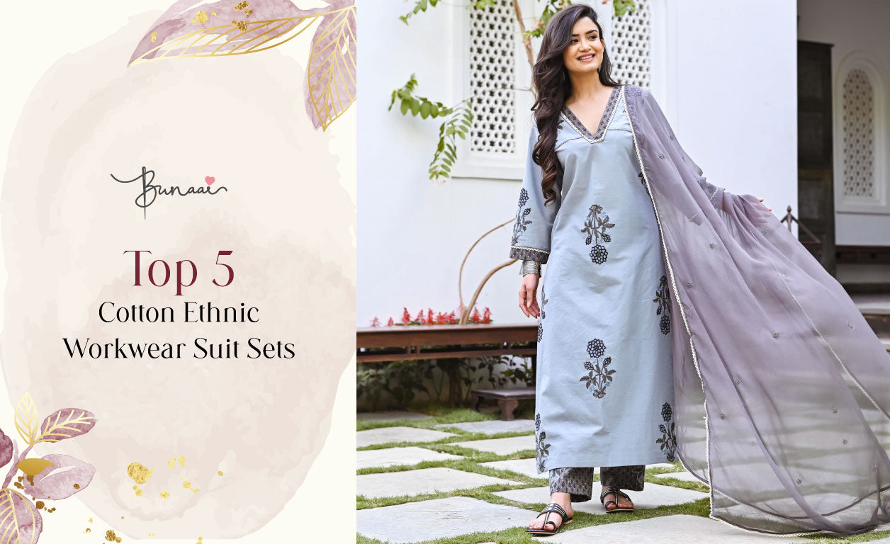 Top 5 Cotton Ethnic Workwear Suit Sets