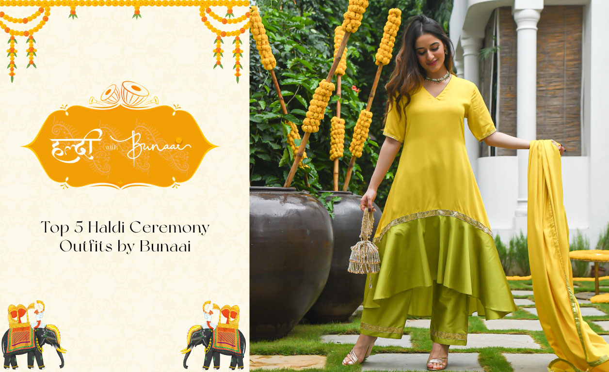 Haldi function store dress design