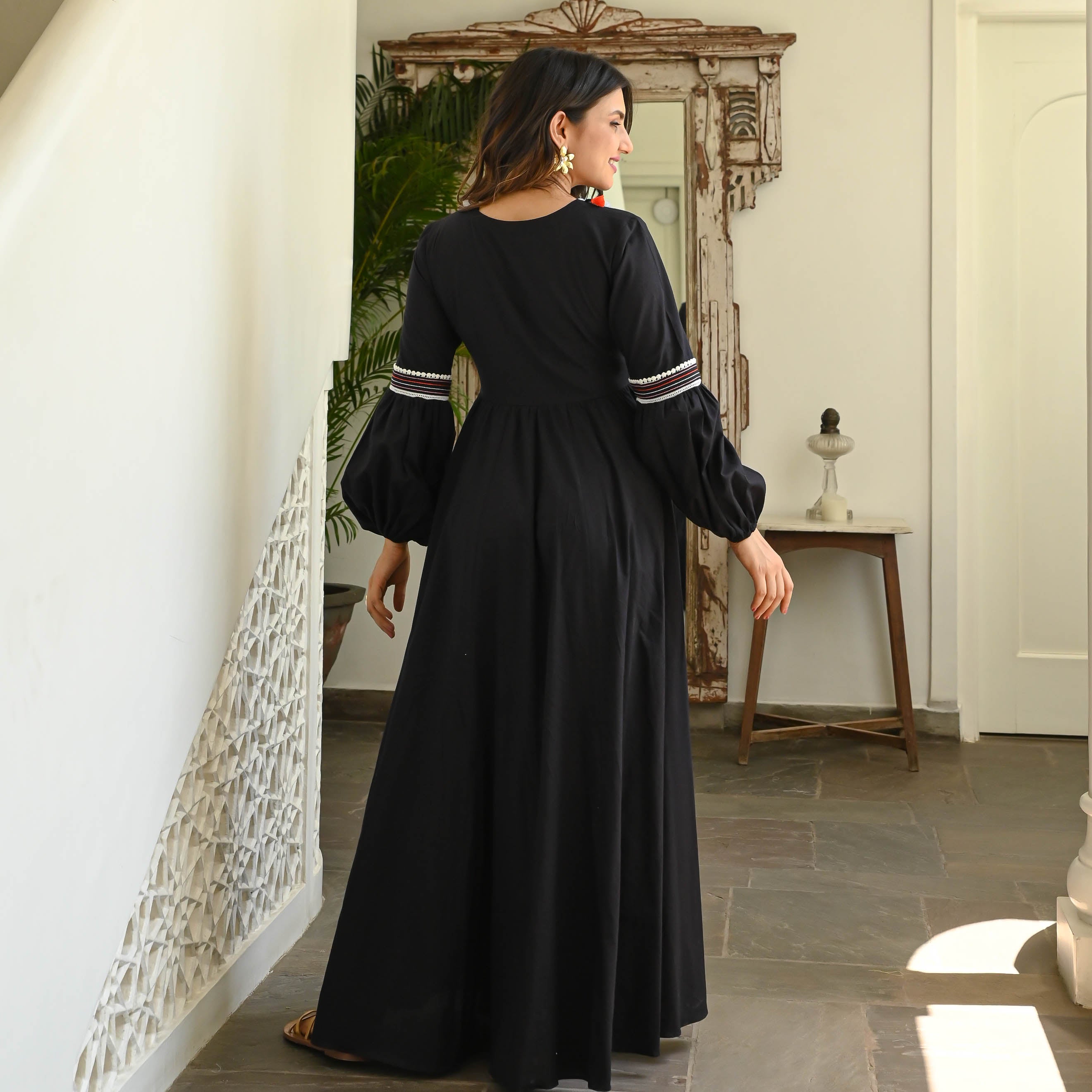Black Cotton Dress for Women Online