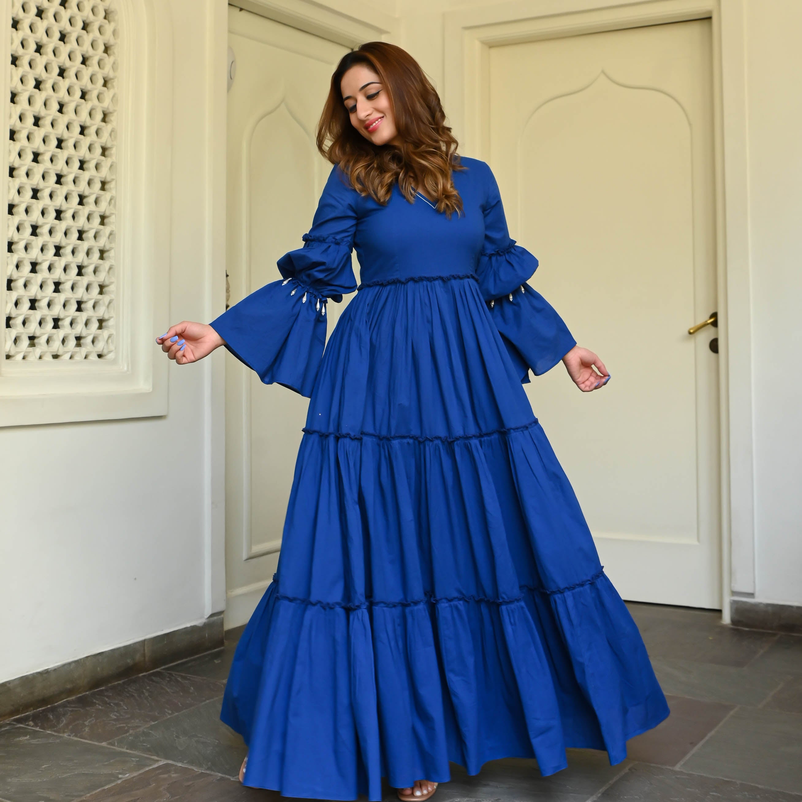 Lapis Blue Cotton Dress
