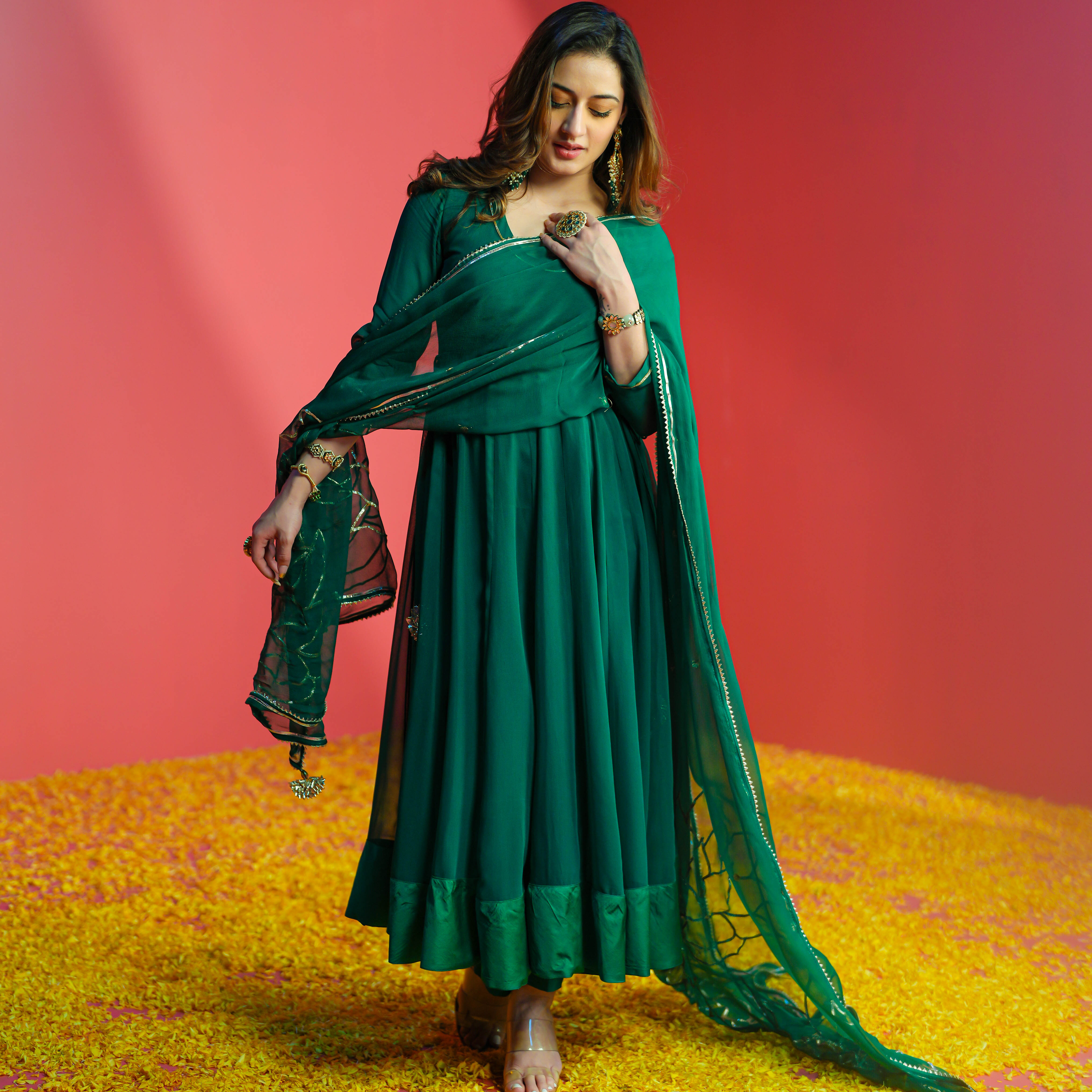 Green Anarkali Suit for Women Online