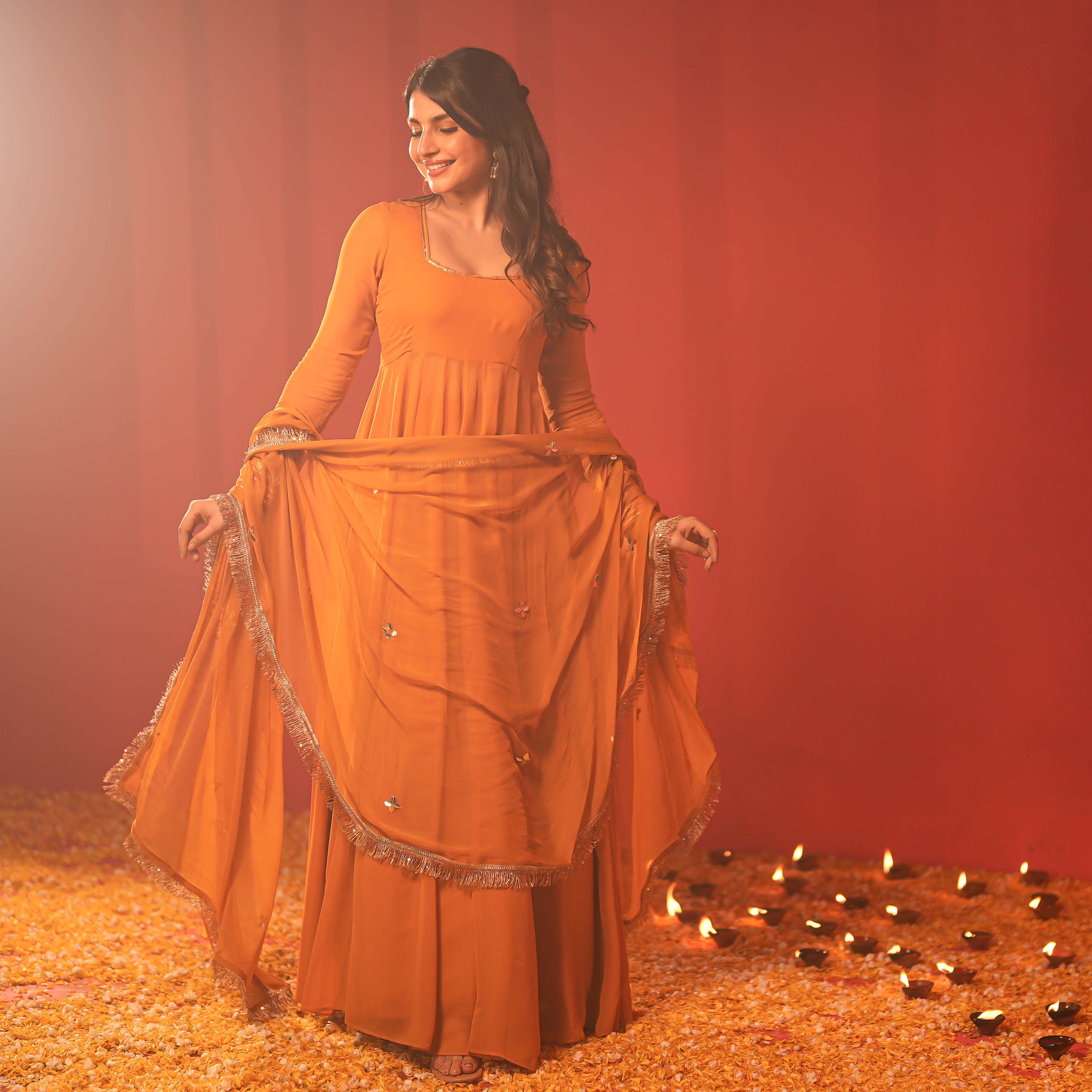 Teal Georgette Indian Wedding Ready Made Anarkali Suit SRYS79502 –  ShreeFashionWear