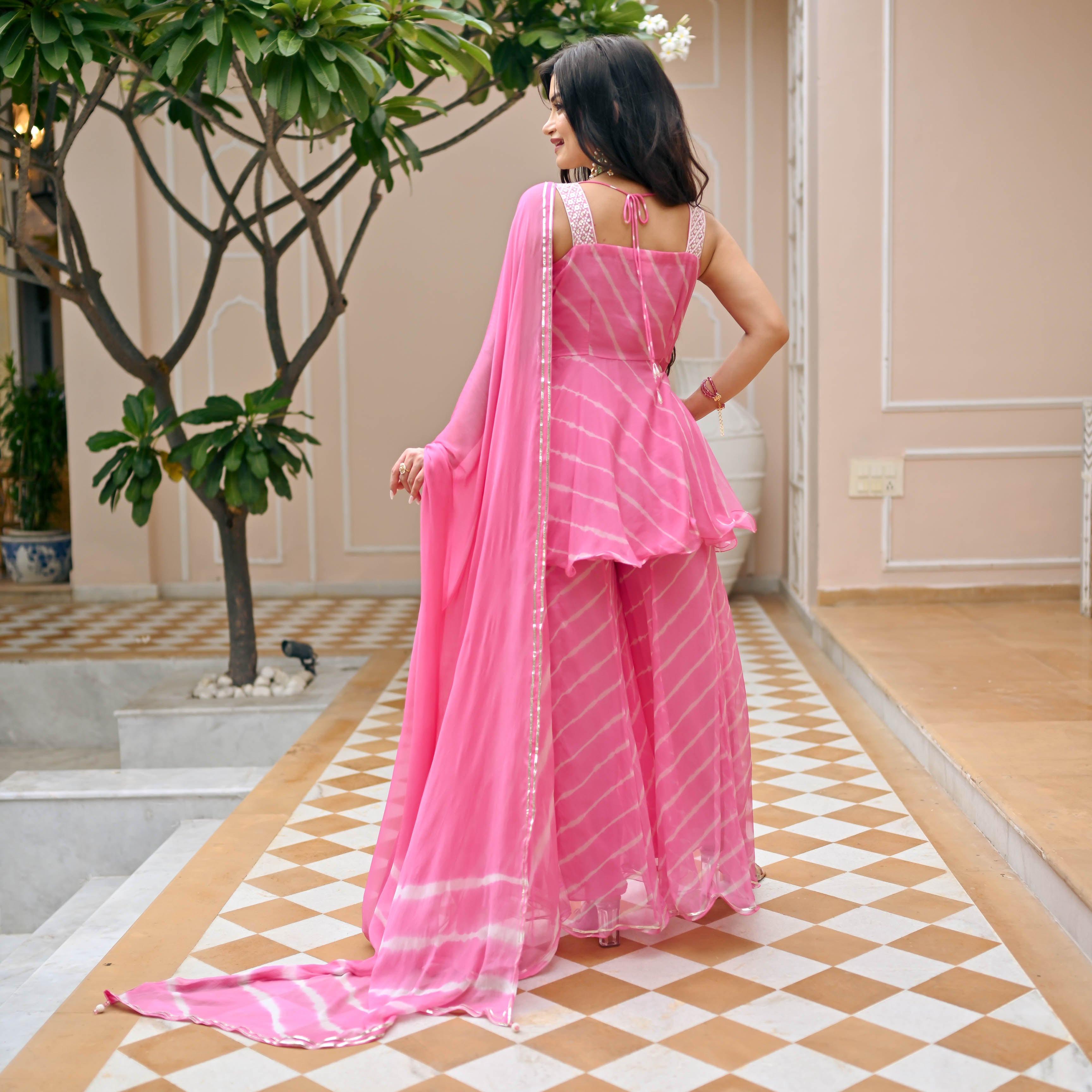 beautiful Punjabi suit baby pink colour||colour combination||contrast  dupatta|| - YouTube