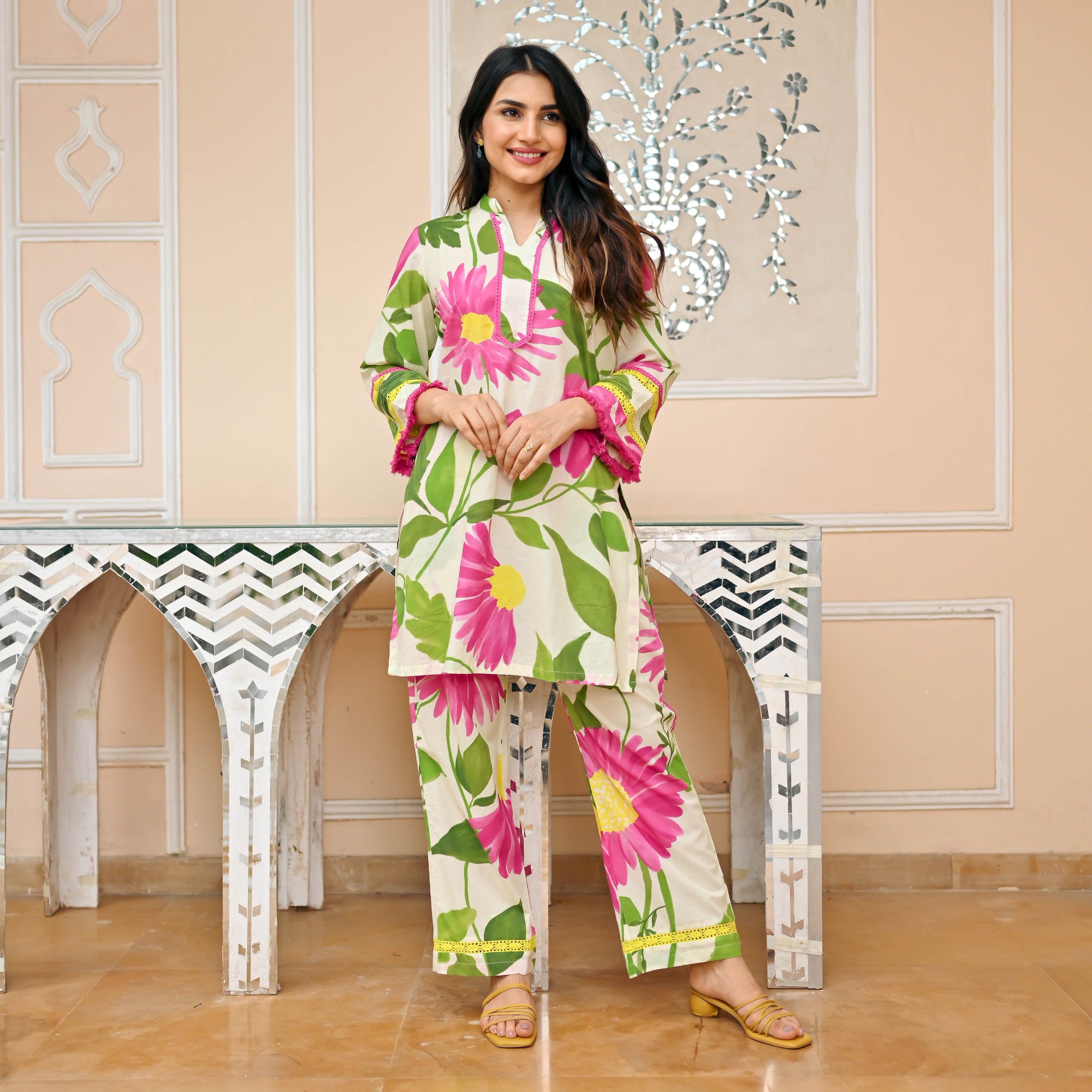 Penelope Panache Designer Floral Cotton Co-ord Set For Women Online