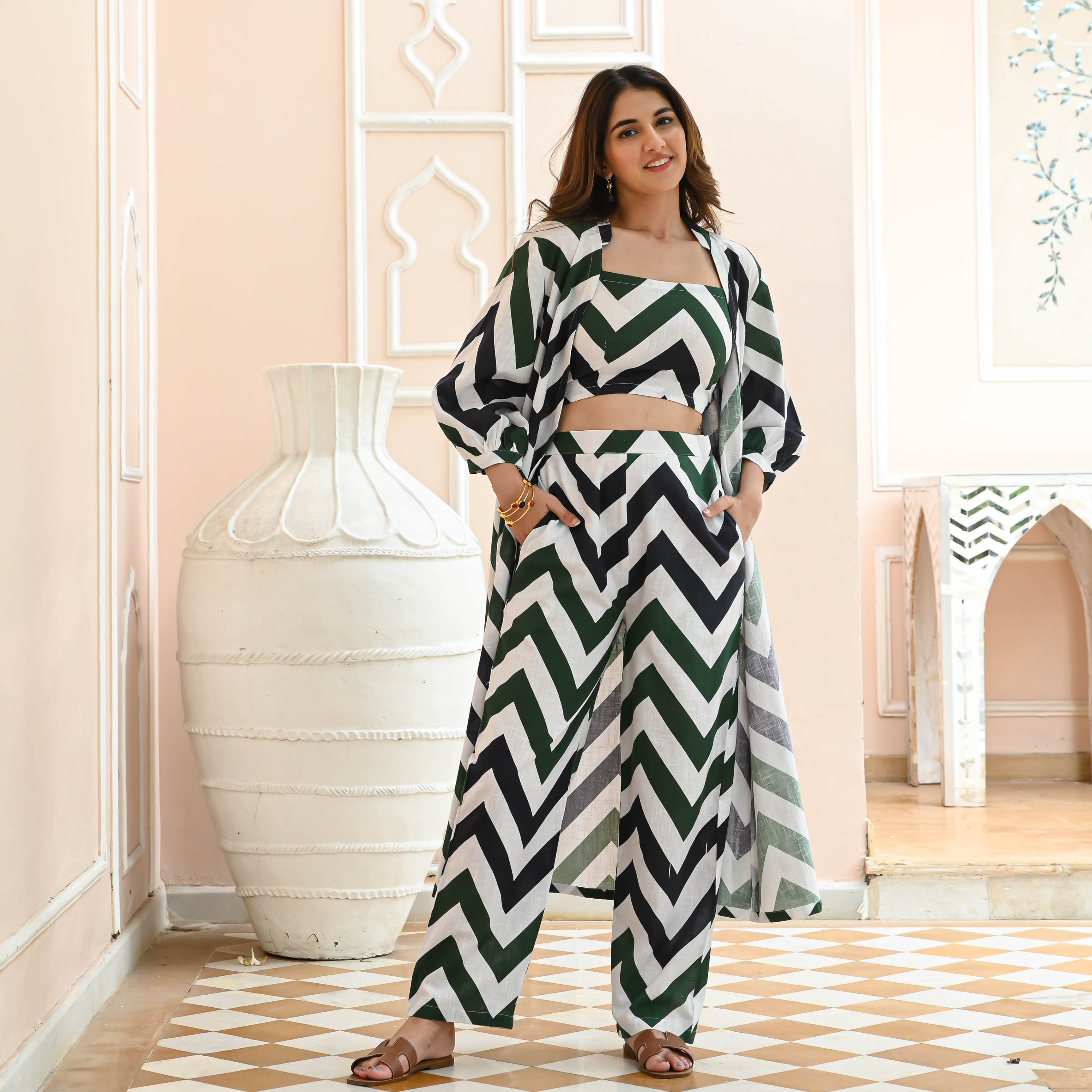 Inaya Chevron Co-ord Set for Women Online