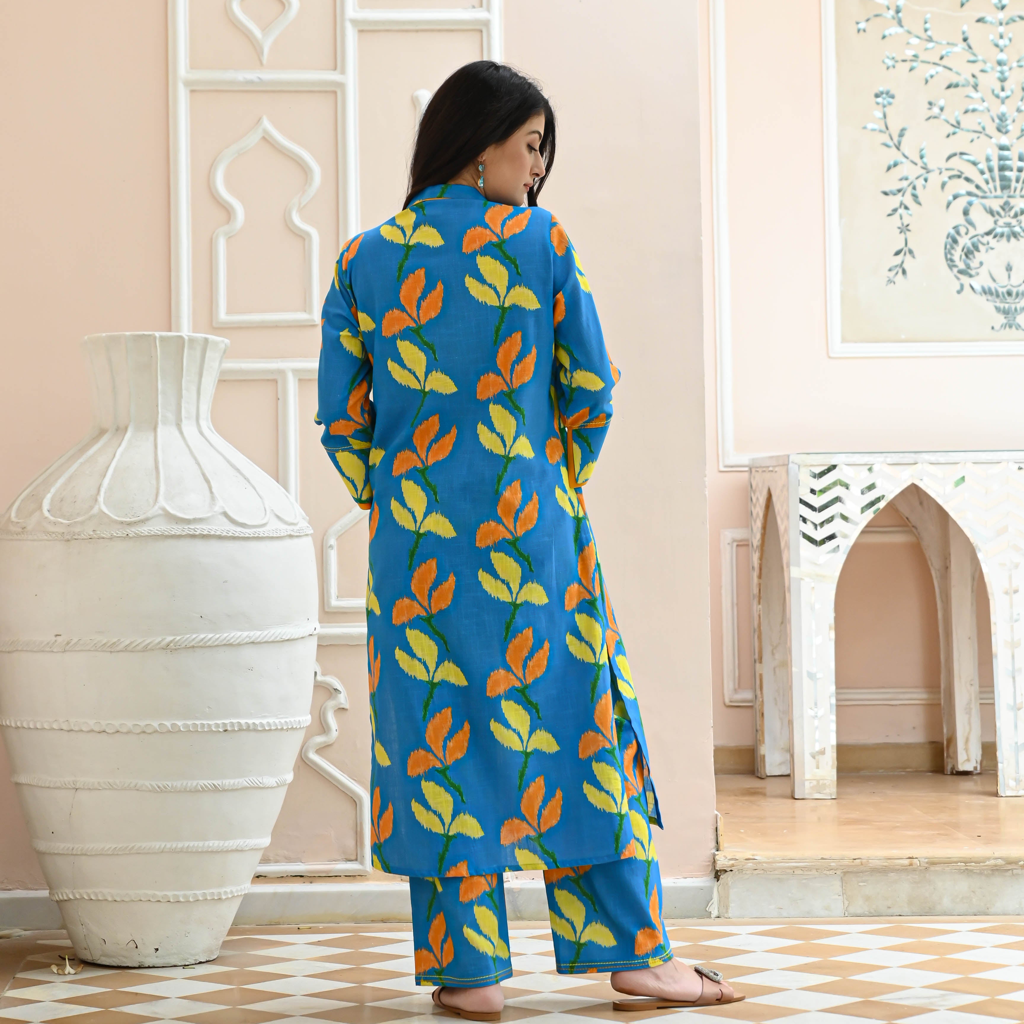 Blue Leaf Co-ord Set for Women Online