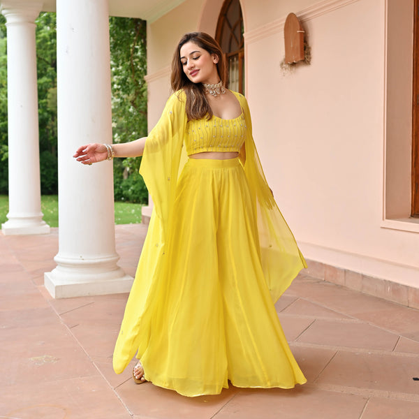 YELLO / PALM TANK TOP AND PANTS SET