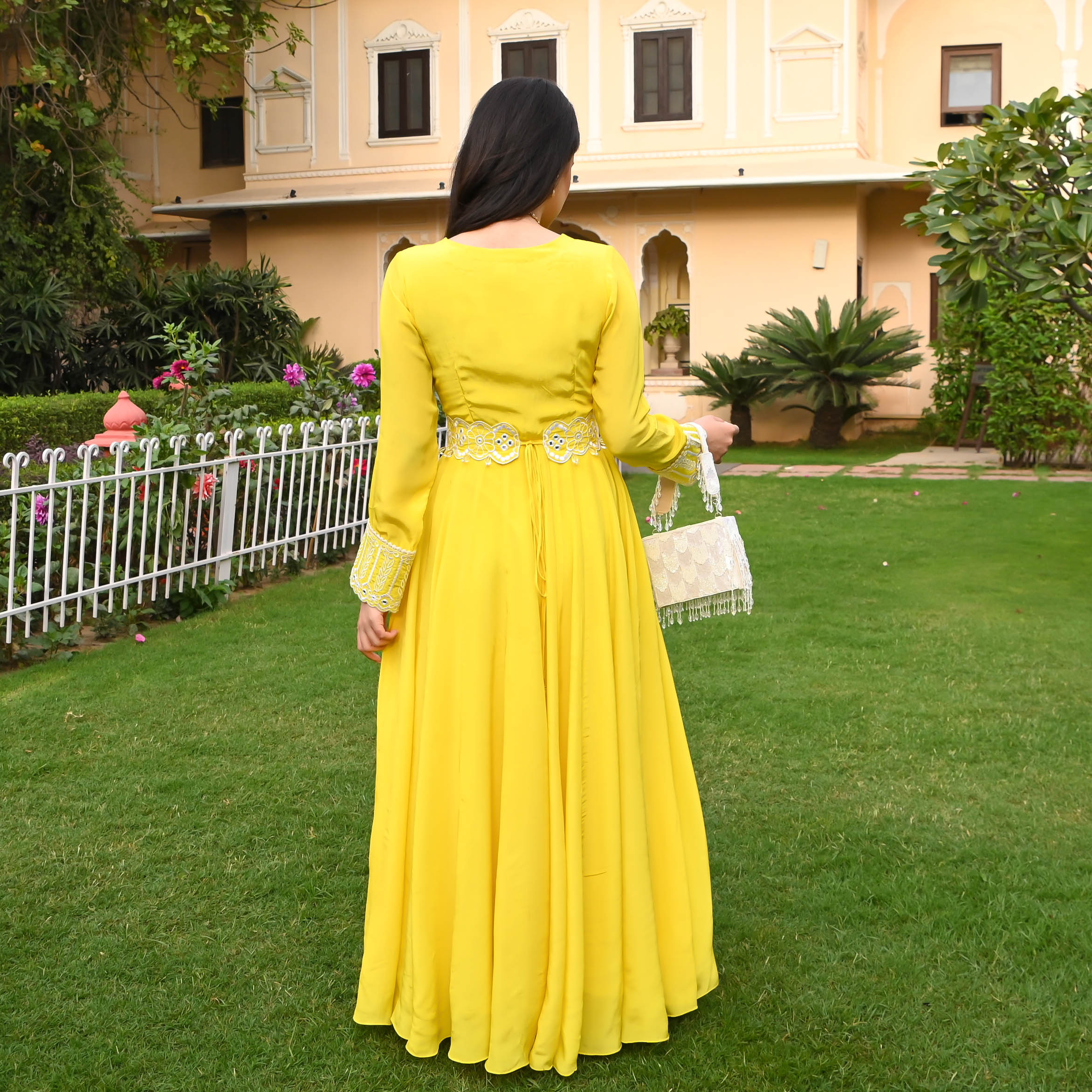 Boho Embroidered Yellow Dress