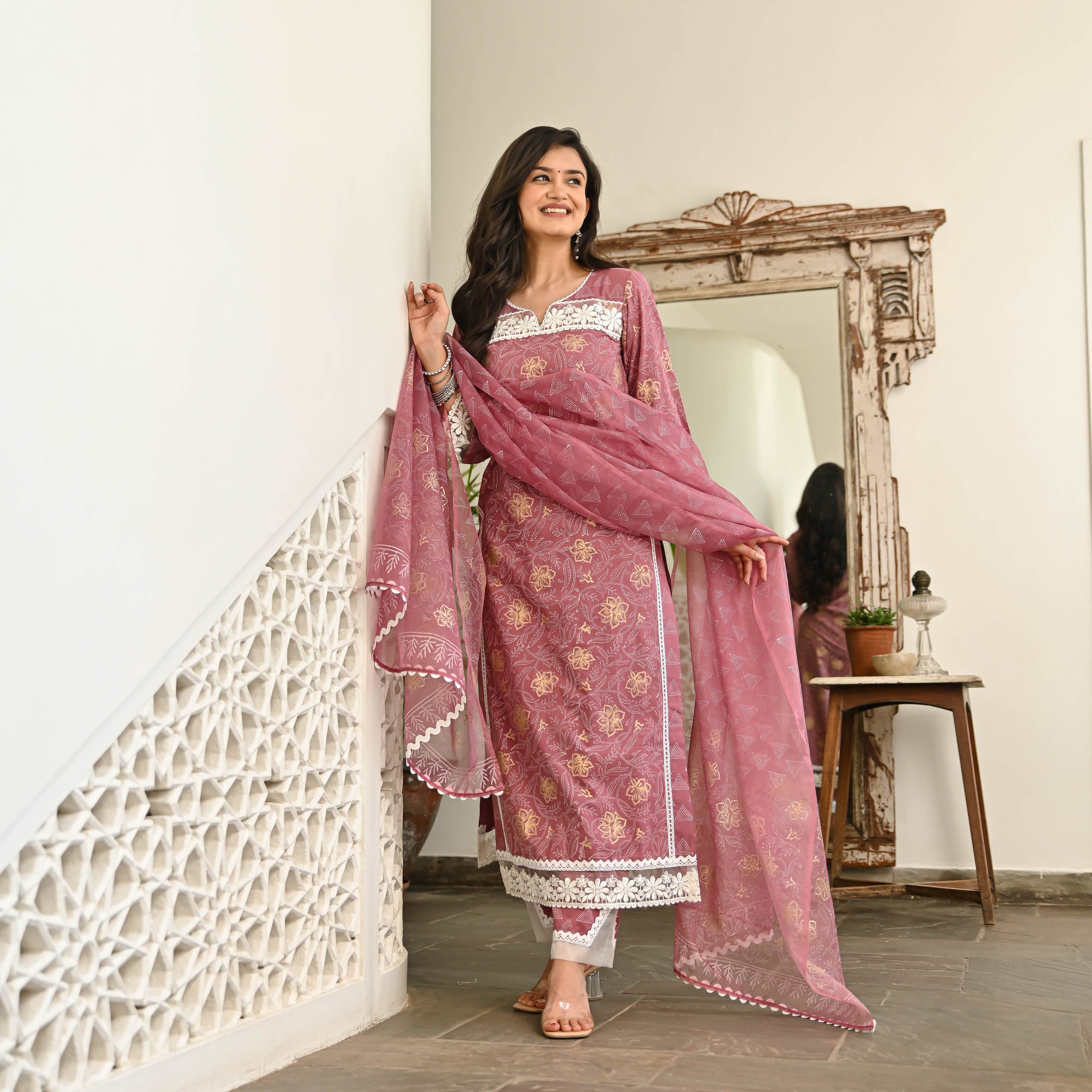 Buy Cotton Suit Set for Women & Girls | Best Ethnic Suit Set for Girls  Online | Kaajh