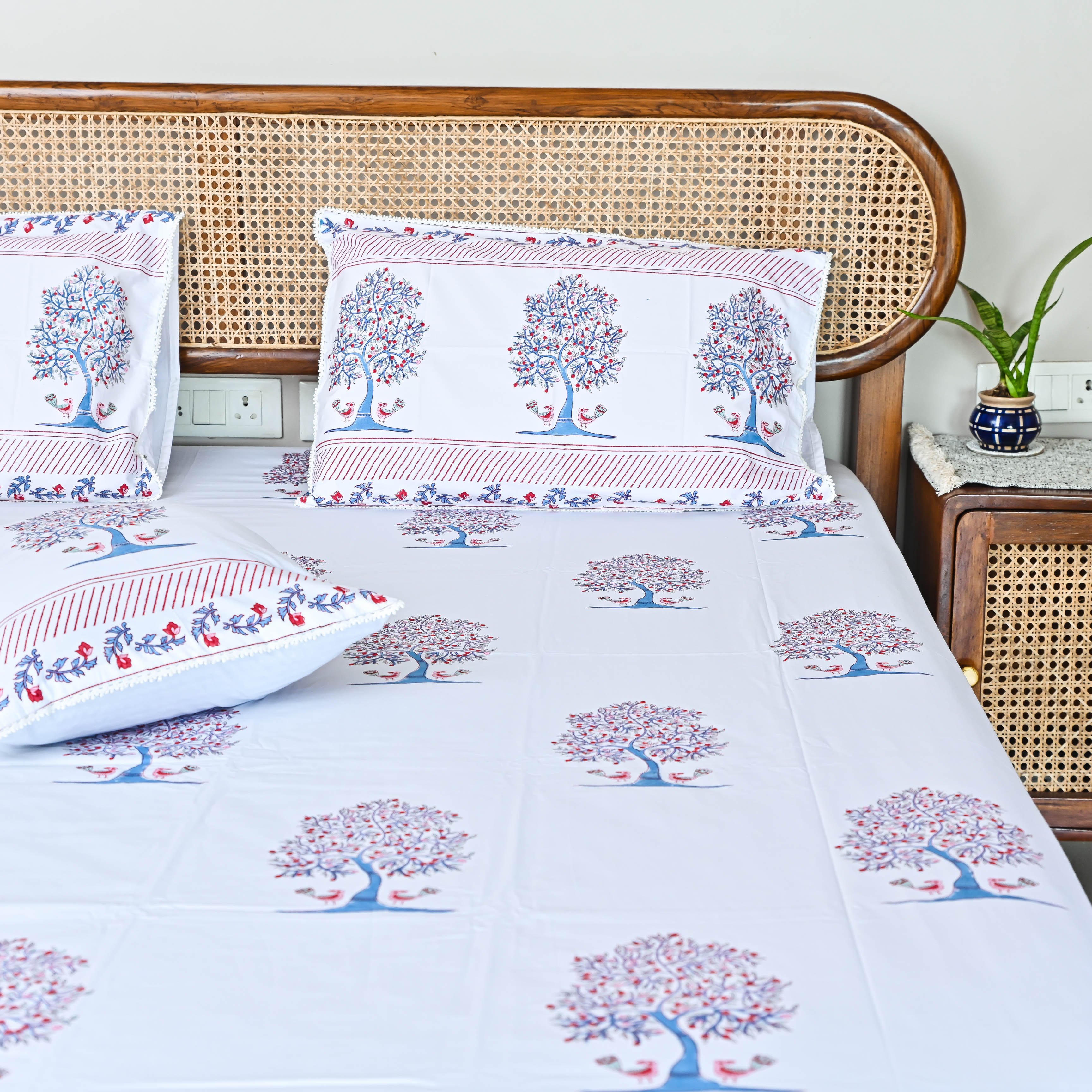 Cotton Handblock printed Bedsheet