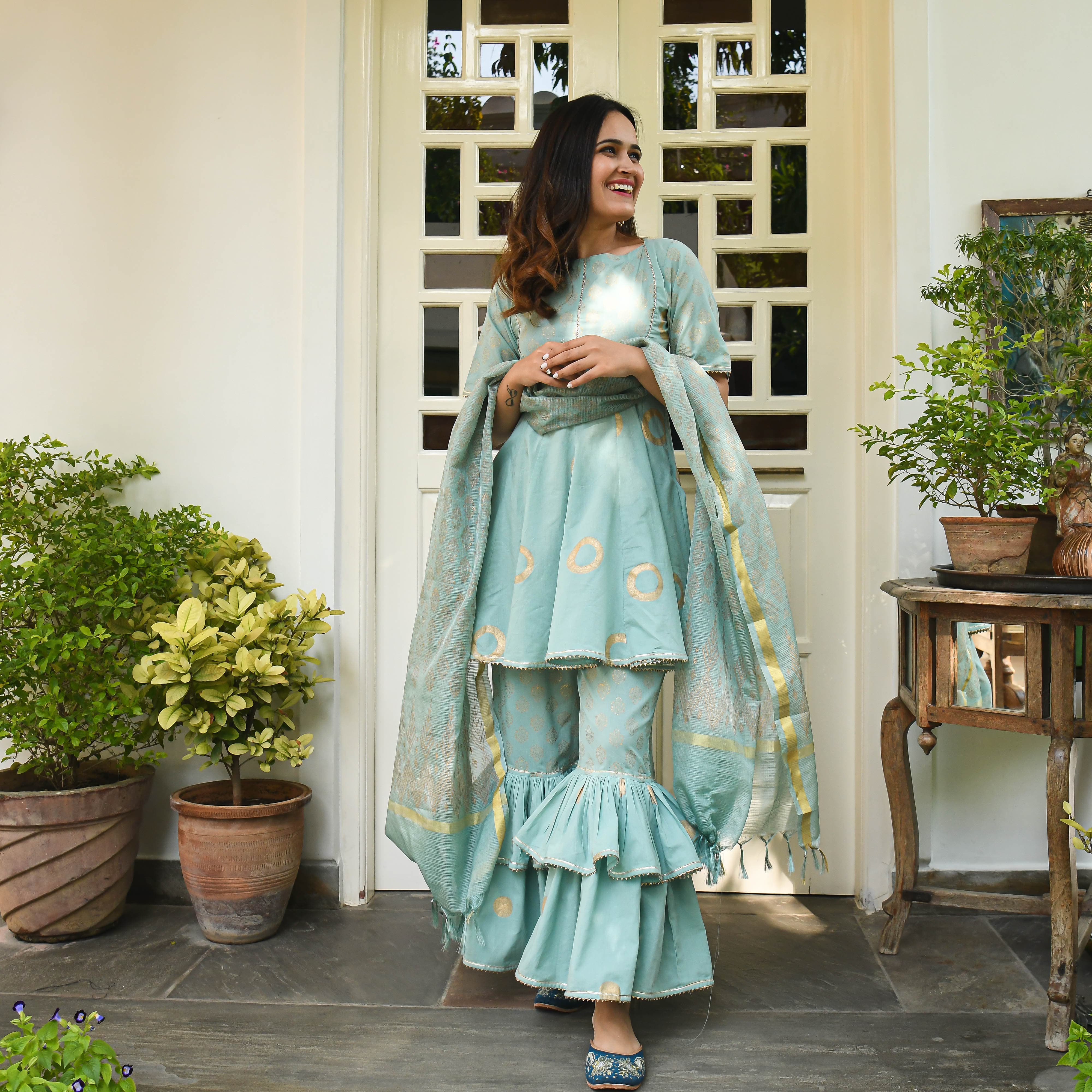 Gazala Designer Cotton Suit Set For Women Online