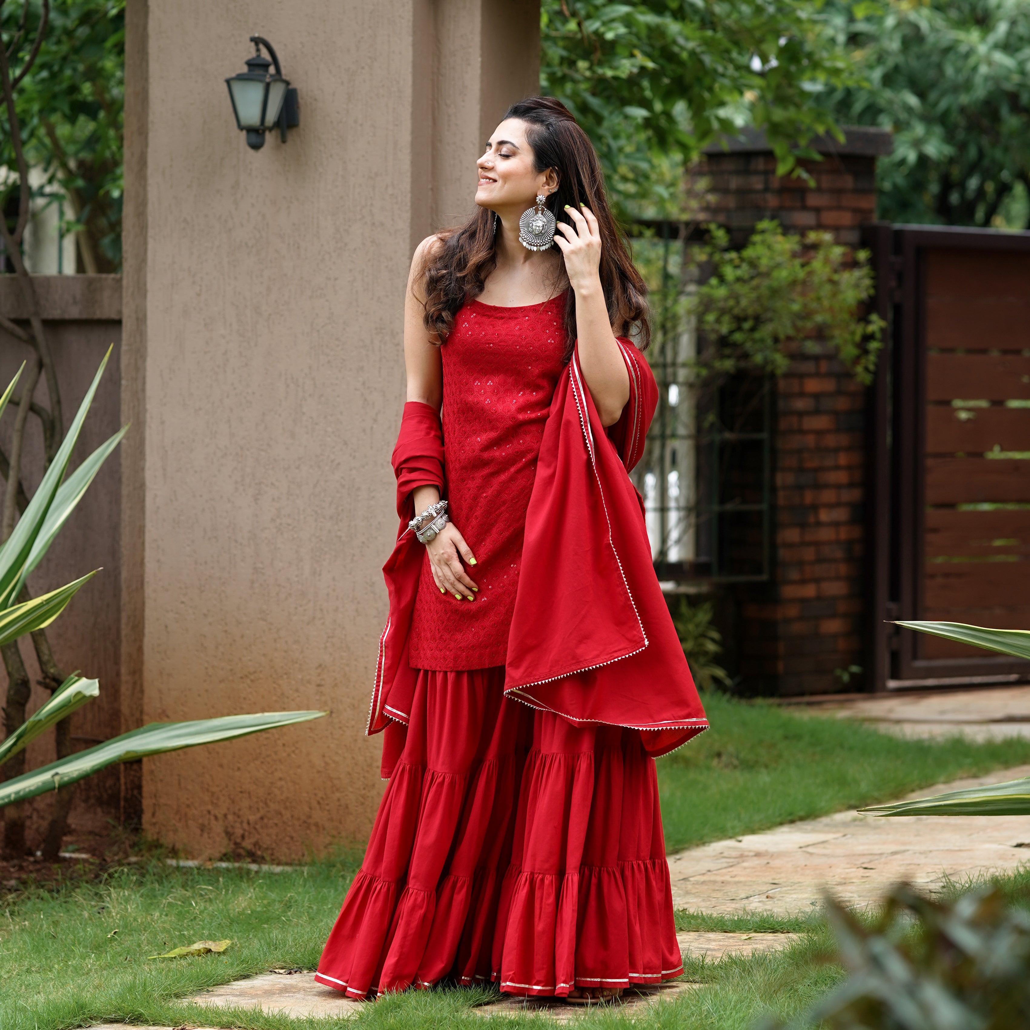 Rent Modern Punjabi Sharara Suits Online at Glamou Rental