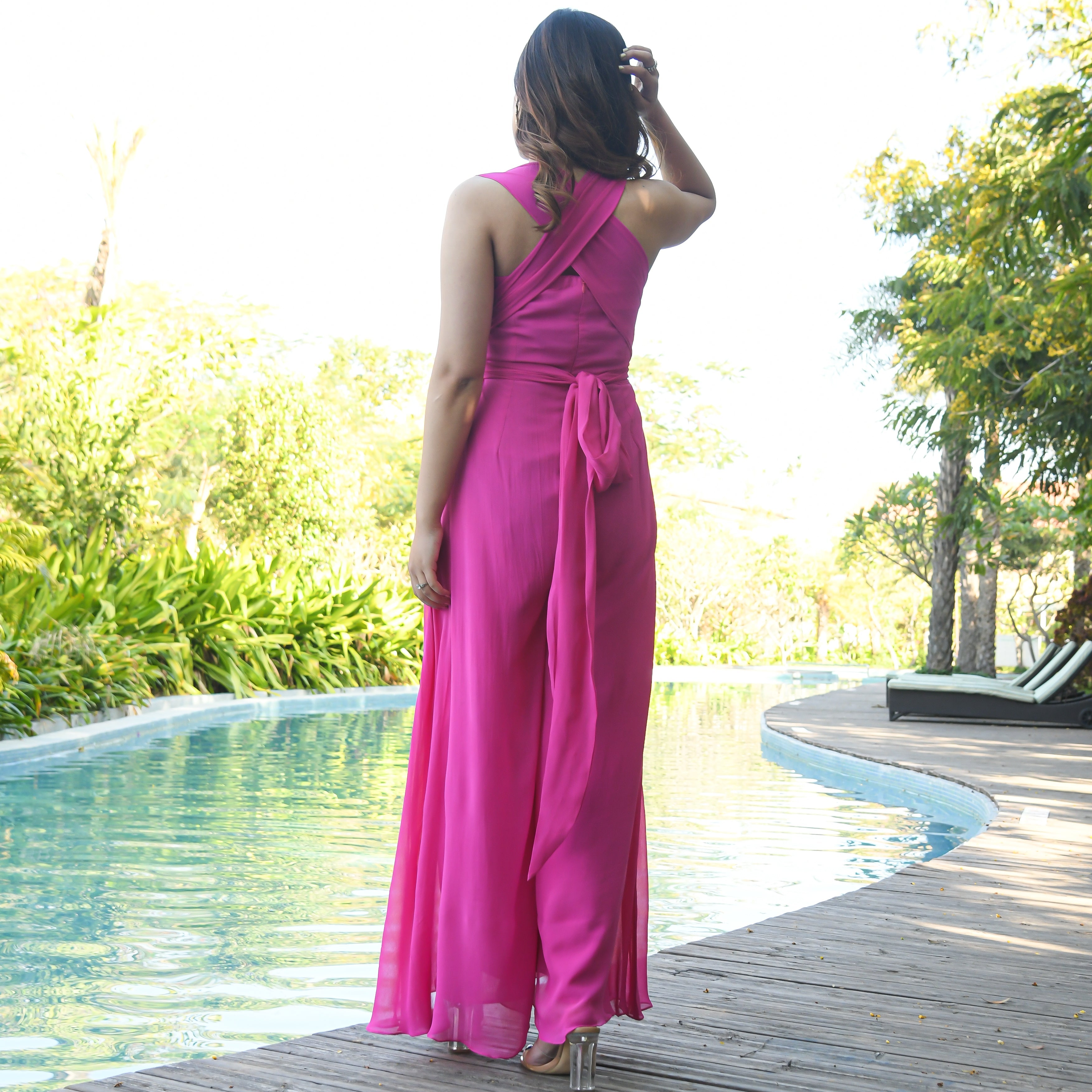 Party wear jumpsuits online, Buy Phlox Pink Jumpsuit