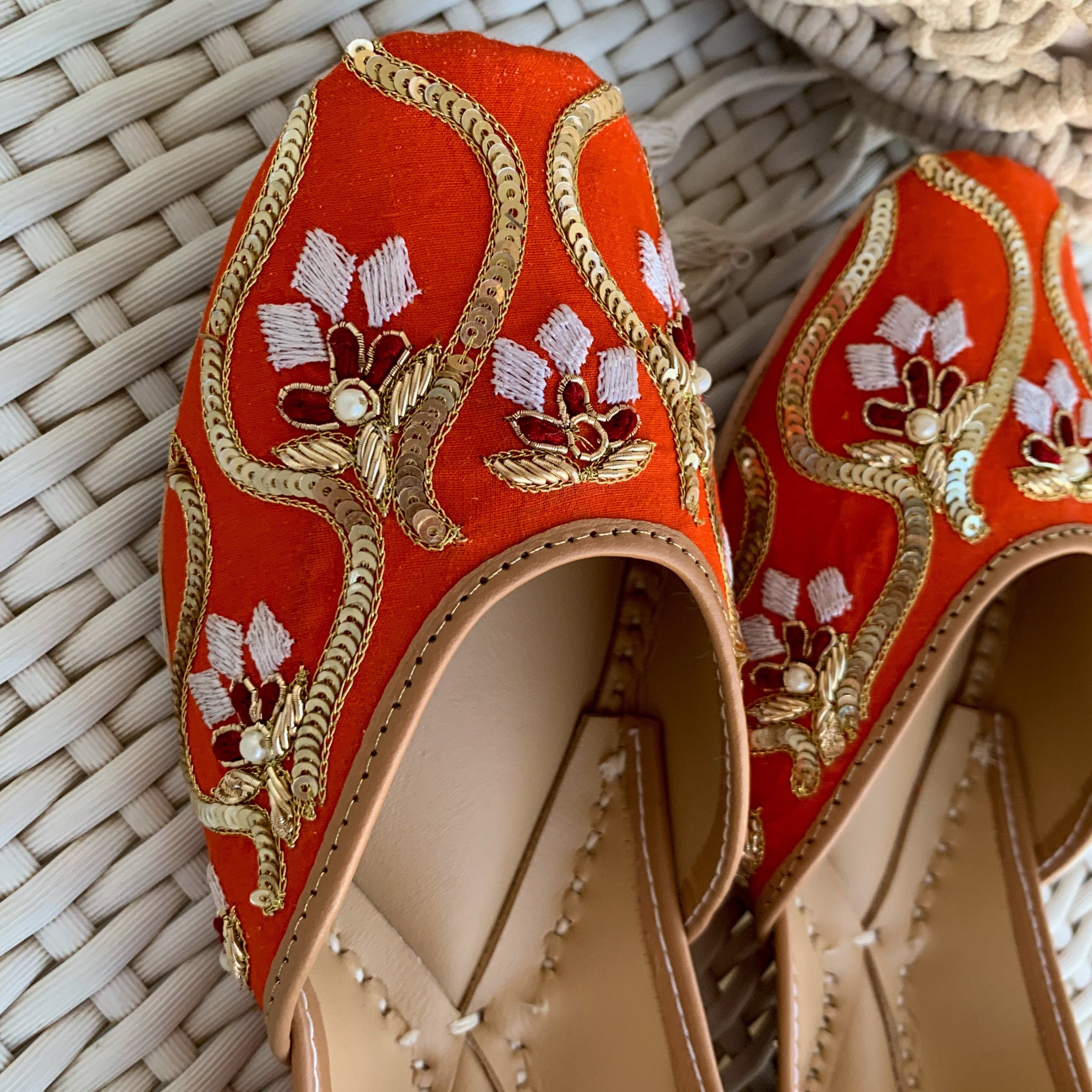 Indian footwear for women orange 