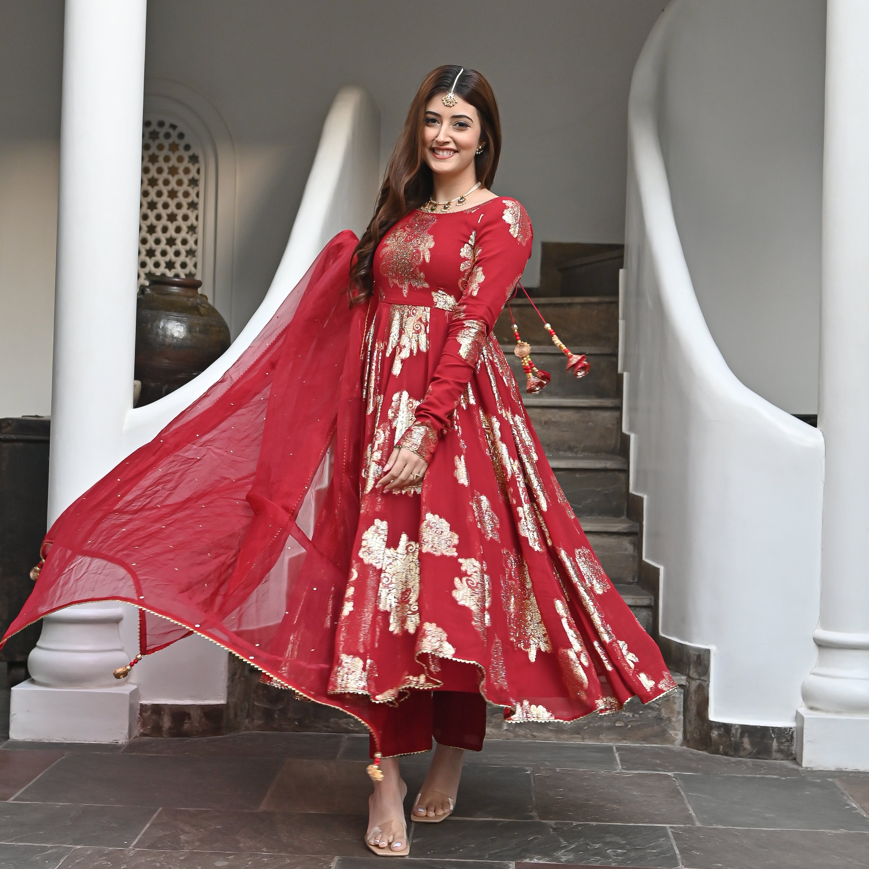 Shama Designer Readymade Anarkali Suit Set for Women Online