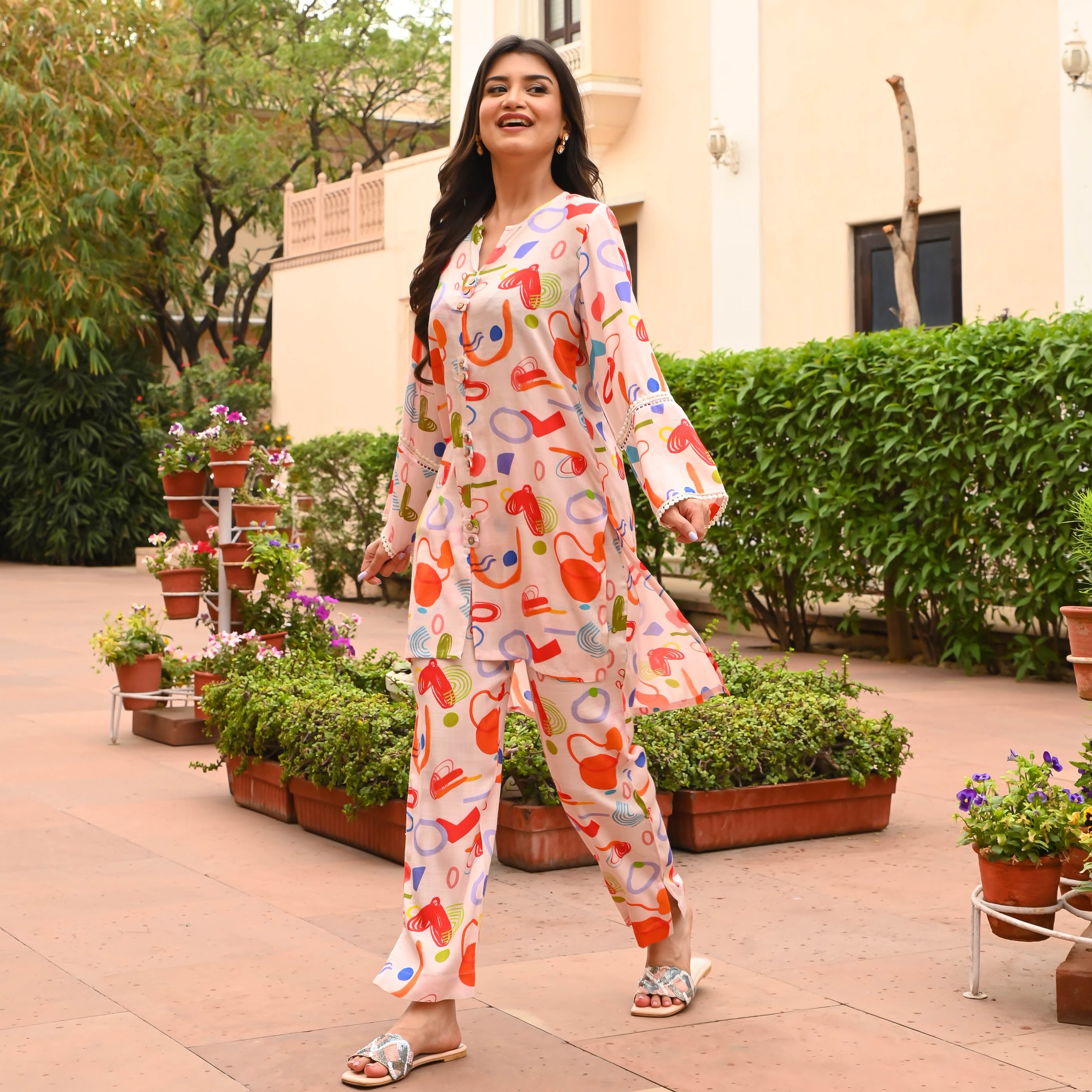 Little Heart Summer Kurta Pant Set For Women Online 