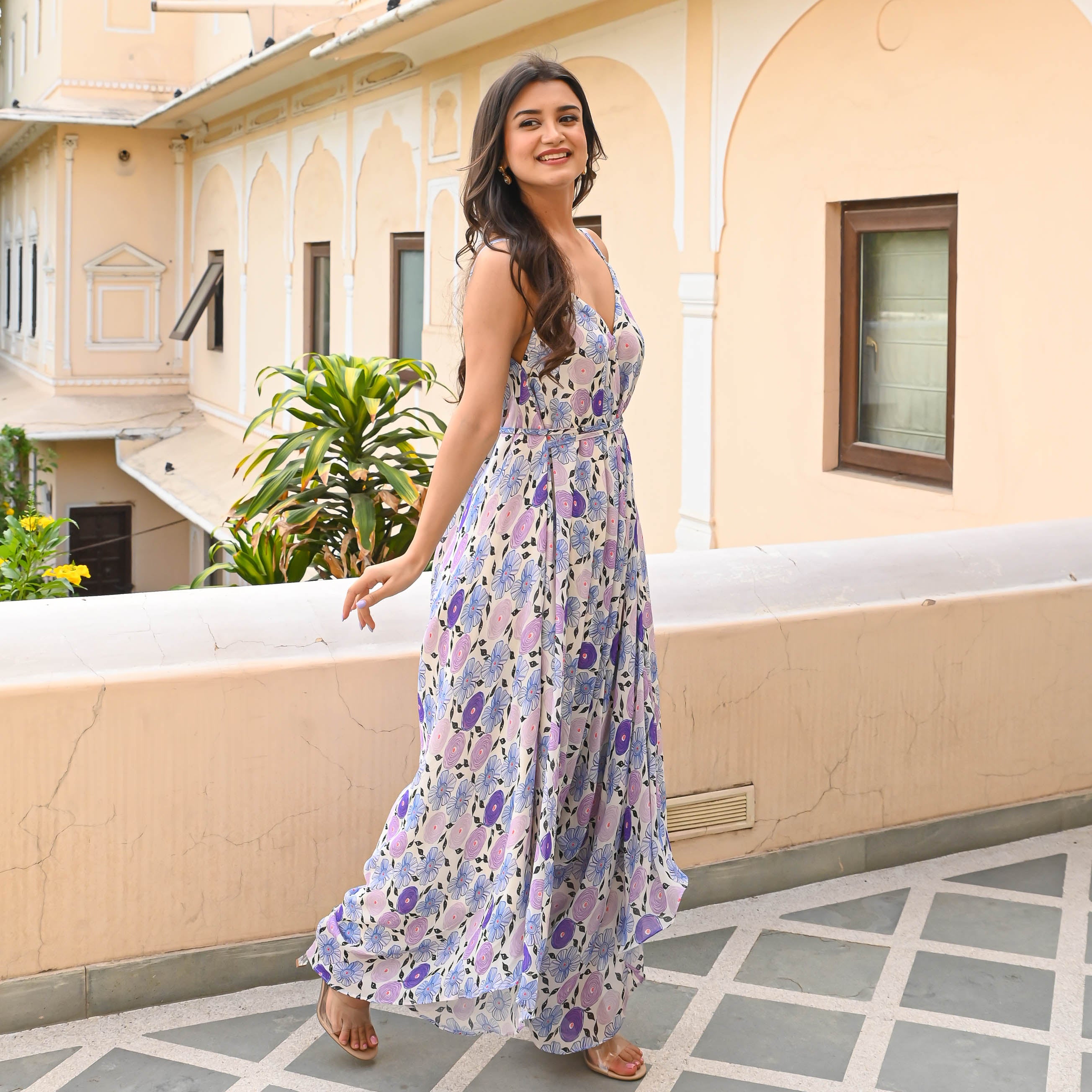 Floral Dropcrotch Jumpsuit for Women Online