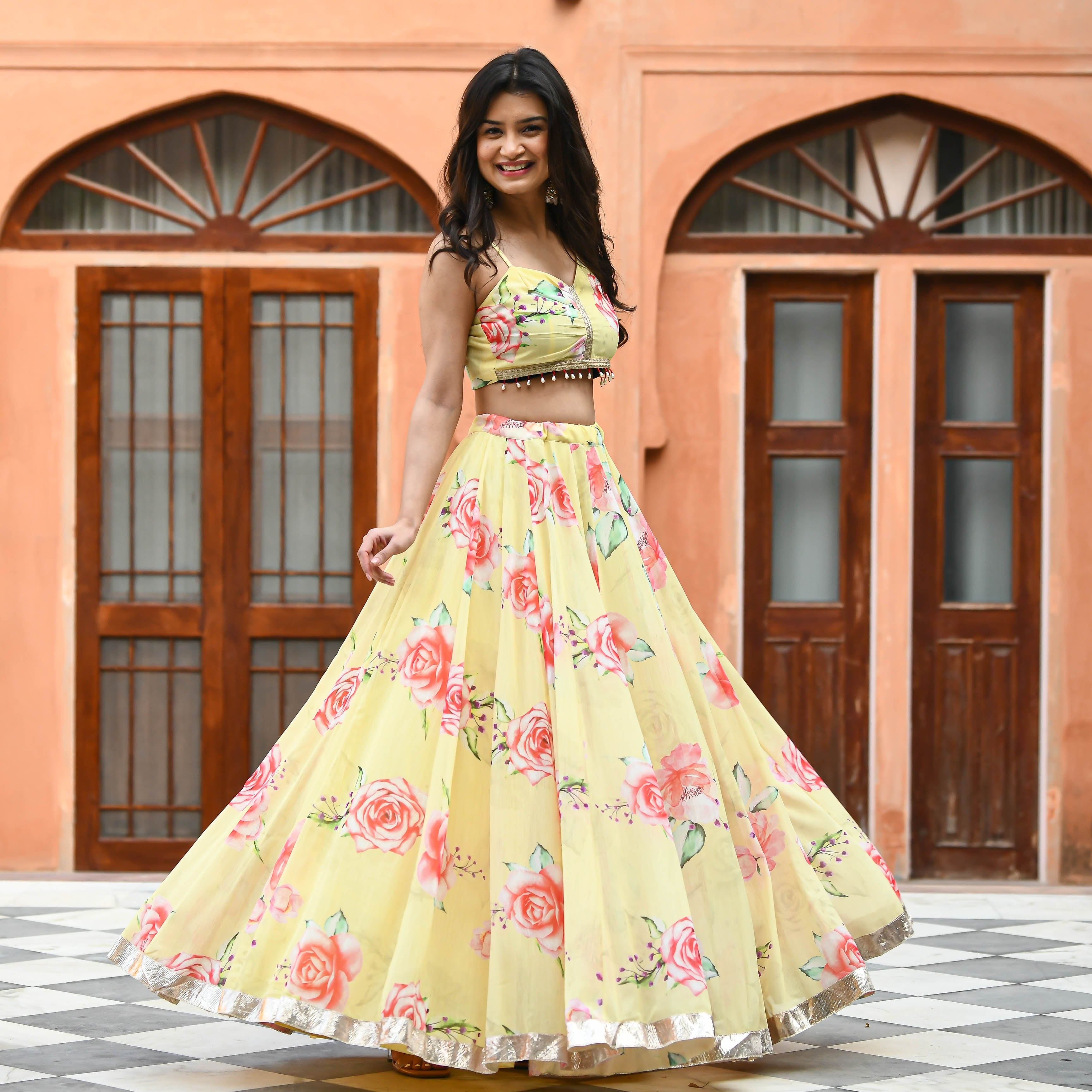 Crop top lehenga | lehenga designs latest | long skirts for women | party wear  lehenga | Lehenga designs simple, Long skirt top designs, Indian bridesmaid  dresses