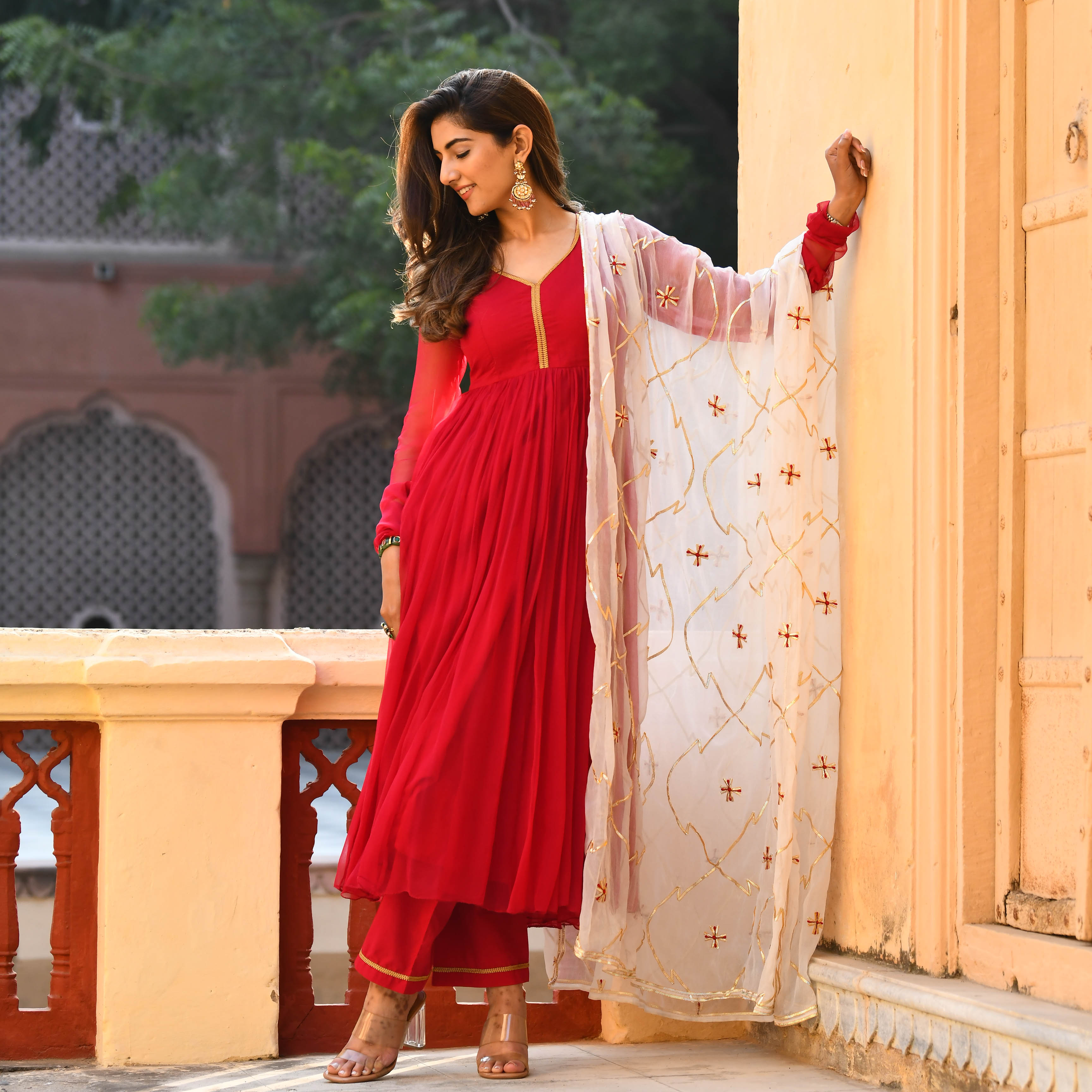 Buy Pant Style Salwar Suit - Wedding Festive Velvet Red Suit – Empress  Clothing