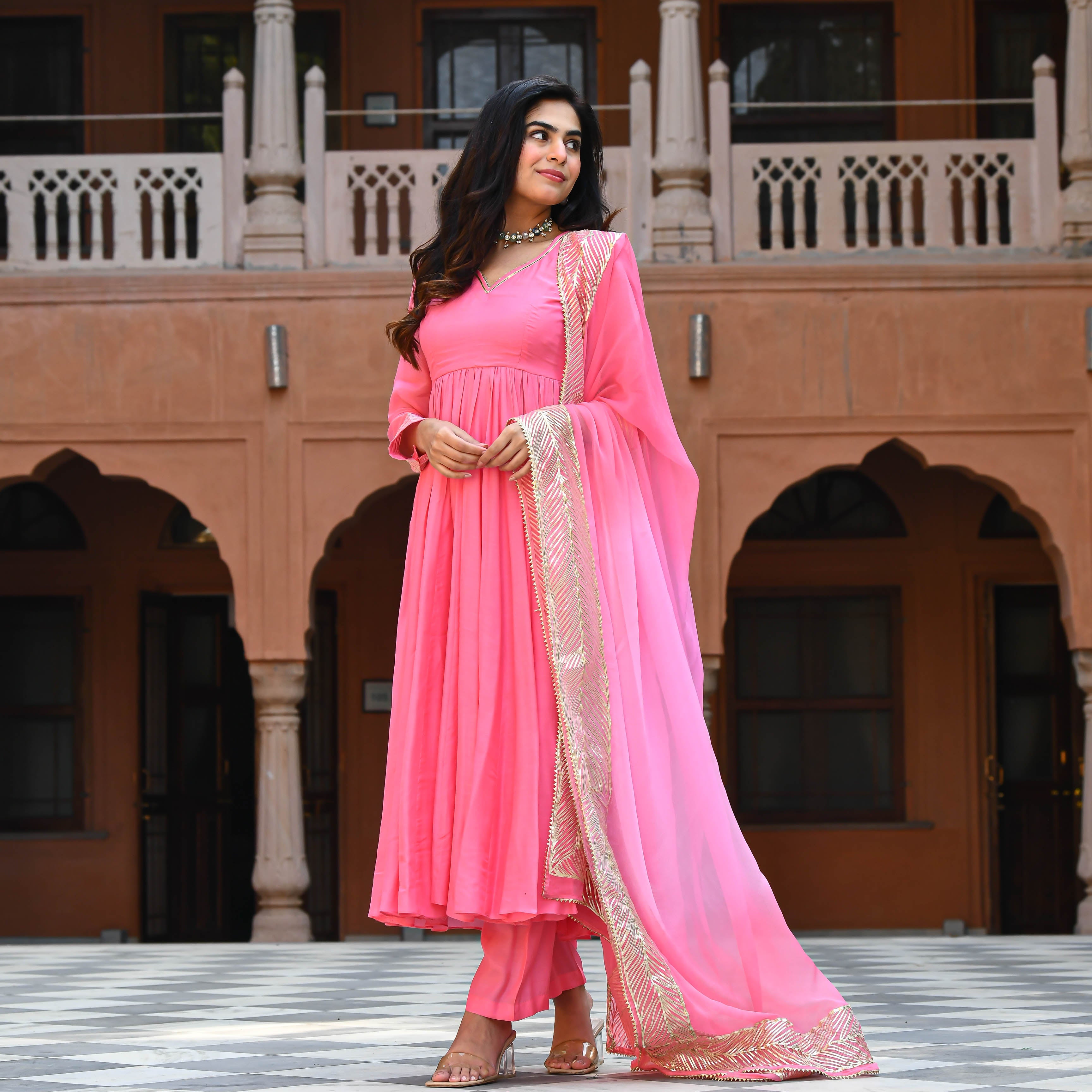 Pink Silk Jodhpuri Top With All Over Embose Print | Shreeman
